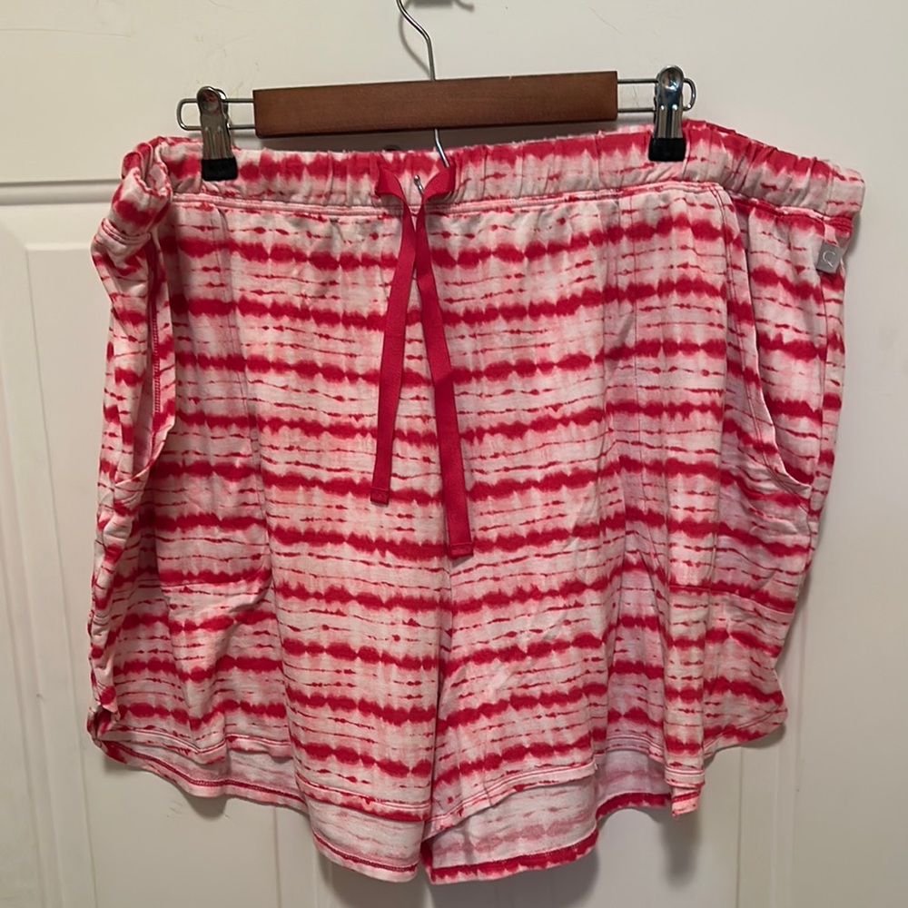 Cacique Pink and White Tie-Dye Women's Shorts